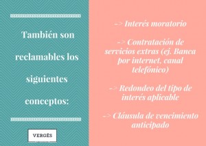 Además de los intereses cobrados indebidamente (cláusulas suelo), los gastos hipotecarios también son reclamables los siguientes conceptos_